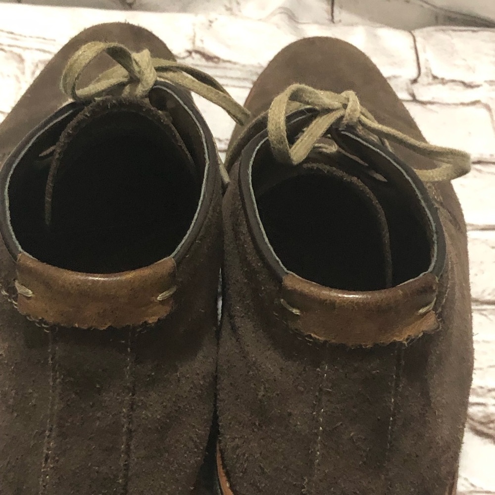 Johnston & Murphy J. Murphy Brown Suede Chukka Boots with Stitch Academia sz 12M - Picture 8 of 13